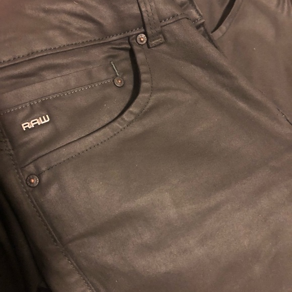 G-Star Denim - G Star Matte-leather Black Midge Cody Jeans